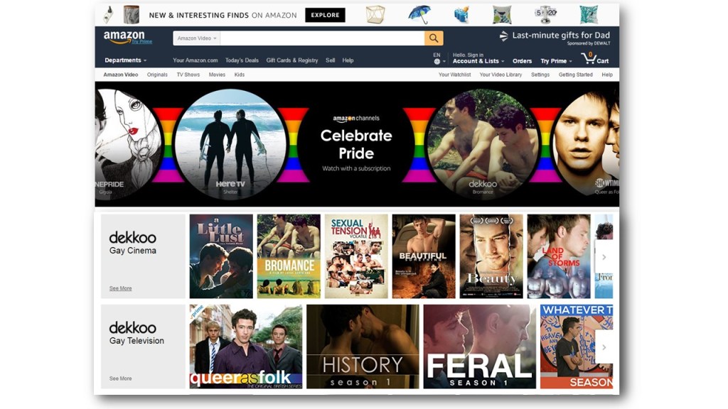 Spotlight on the Dekkoo Amazon Channel for Pride&nbsp;2017!