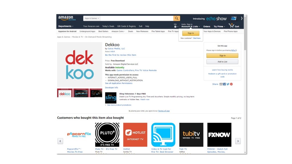 Dekkoo now available on Amazon Fire TV!