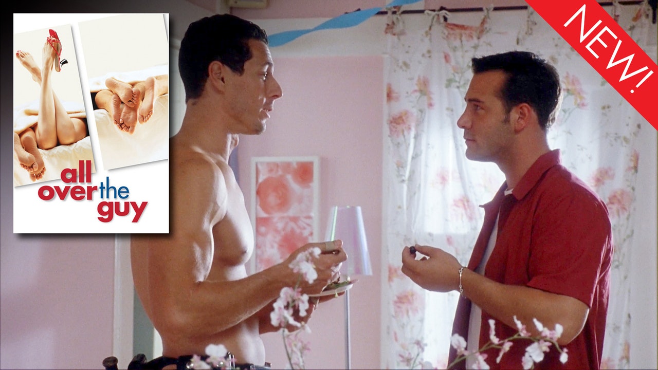 This is the art for the gay film, 'All Over the Guy'