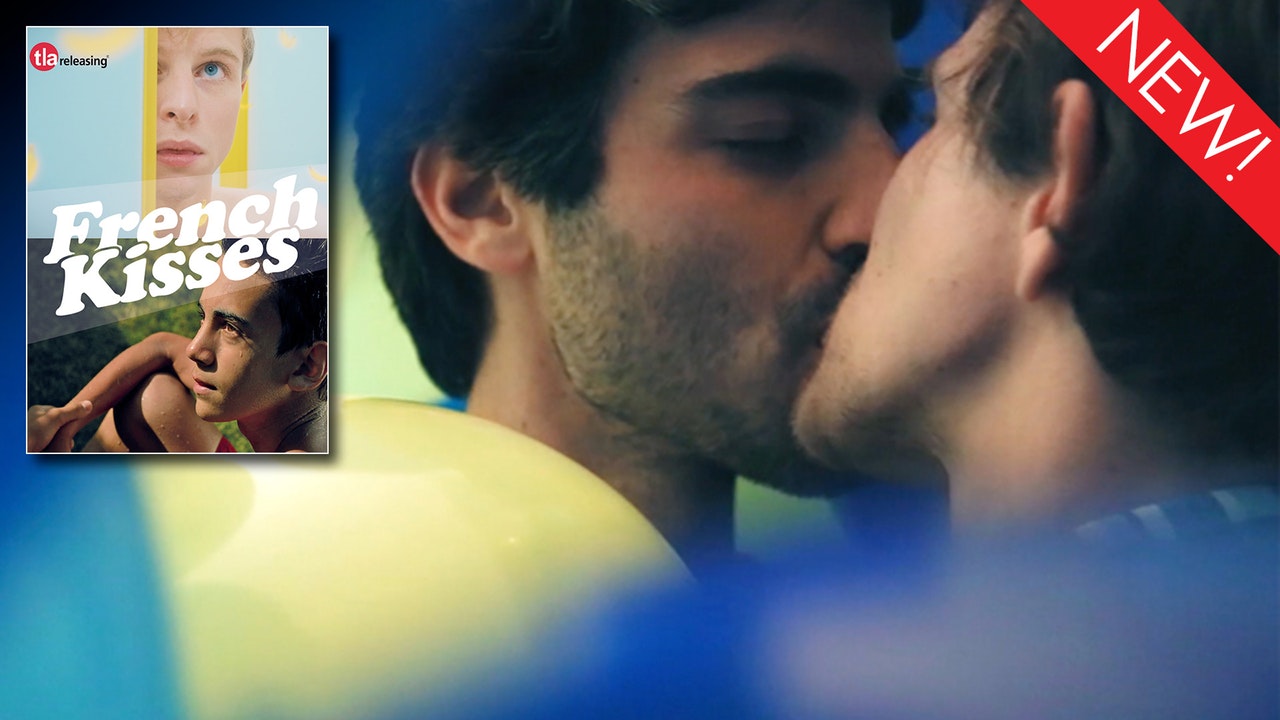 This is the art for the gay film collection, 'French Kisses'
