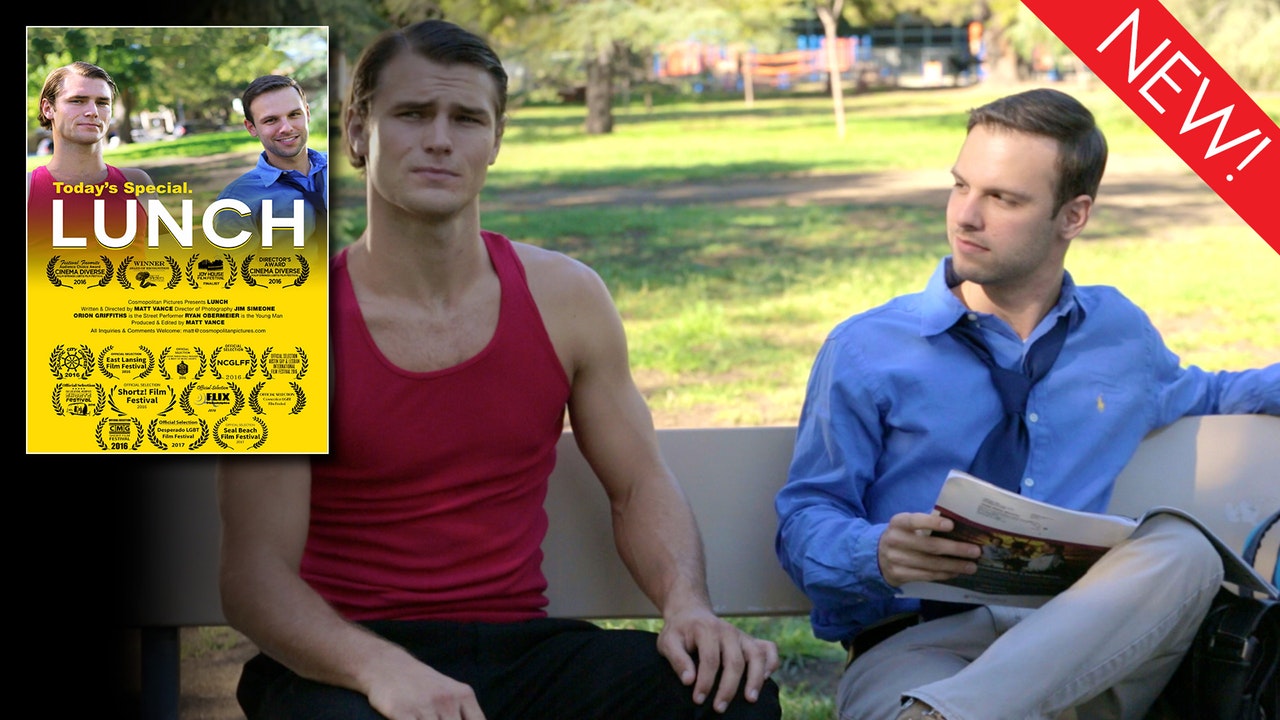 This is the art for the gay short film, 'Lunch'