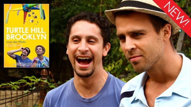 This is the art for the gay film, 'Turtle Hill, Brooklyn'