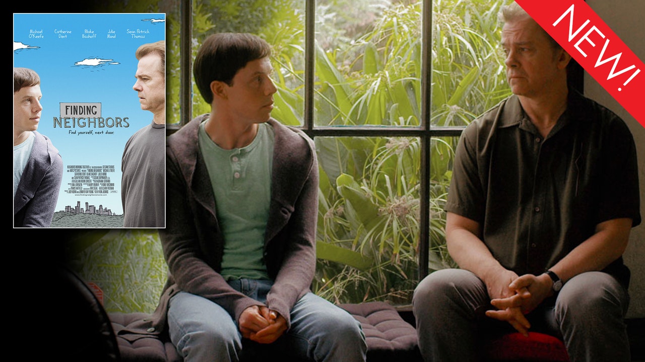This is the art for the gay movie, 'Finding Neighbors'