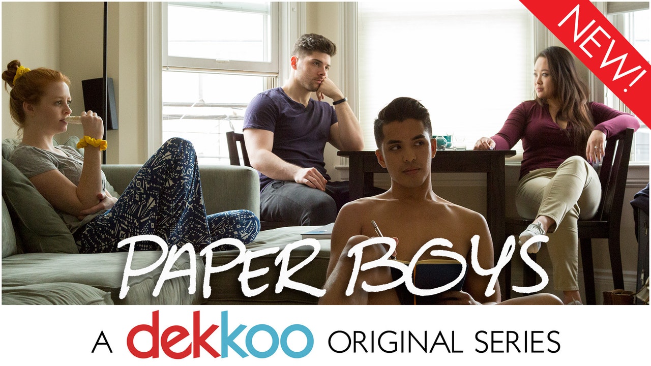 This is the collection art for the gay series Paper Boys