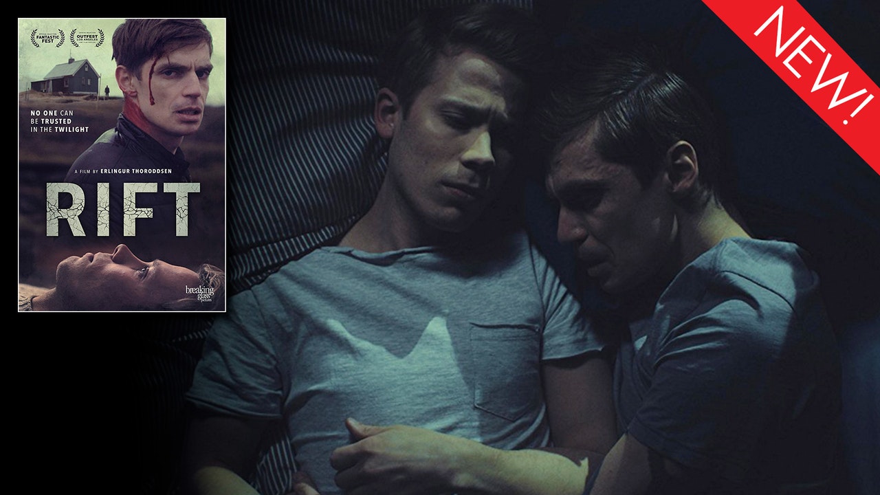 This is the art for the gay thriller, Rift