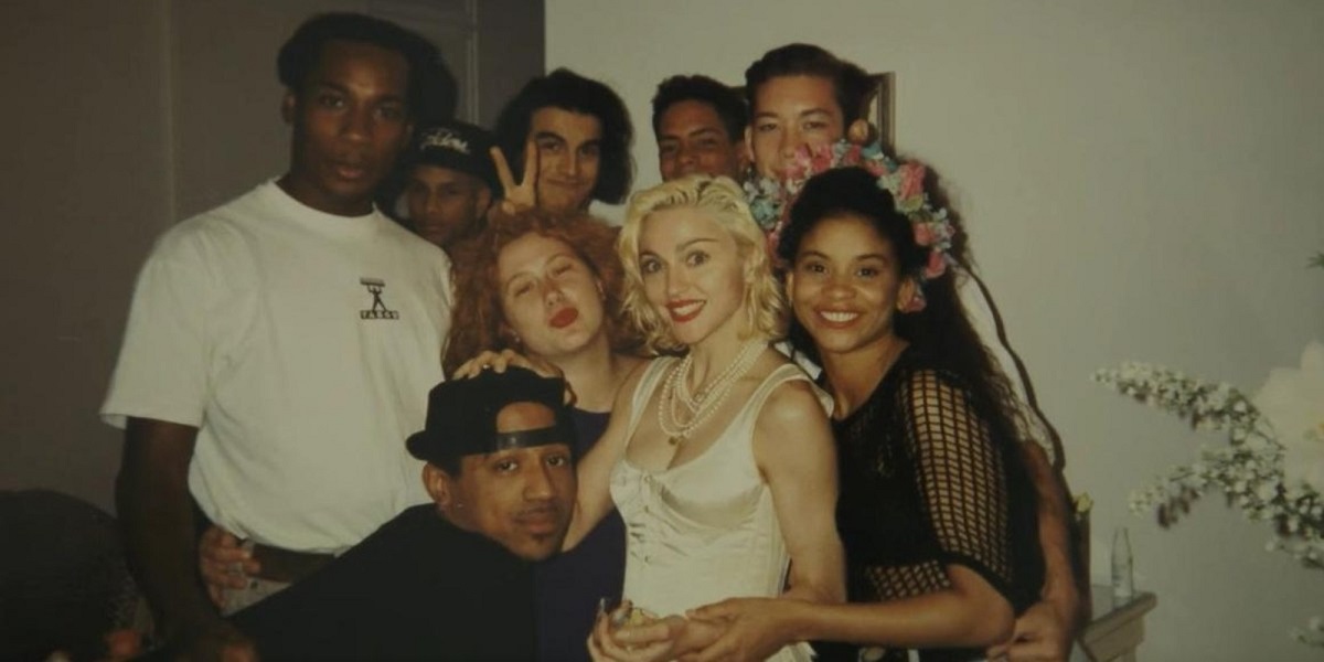 Madonna with her backup dancers from the Blonde Ambition Tour