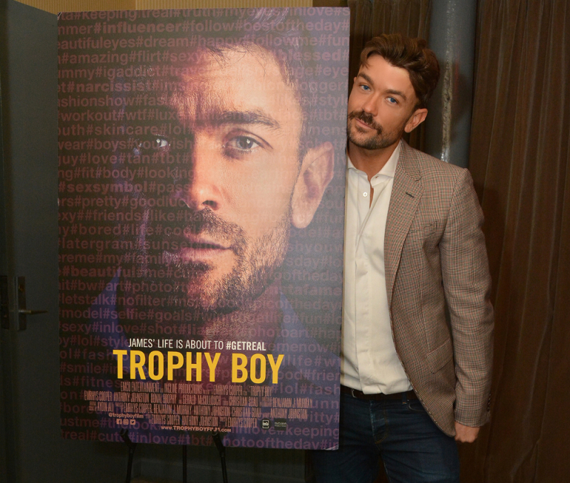 Emrhys Cooper at the premiere of his short film, 'Trophy Boy'