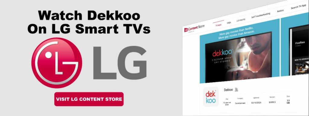 LG Smart TV users can now access Dekkoo&nbsp;directly!