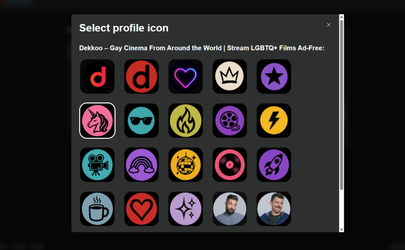Dekkoo Profiles screen with multiple viewer profiles