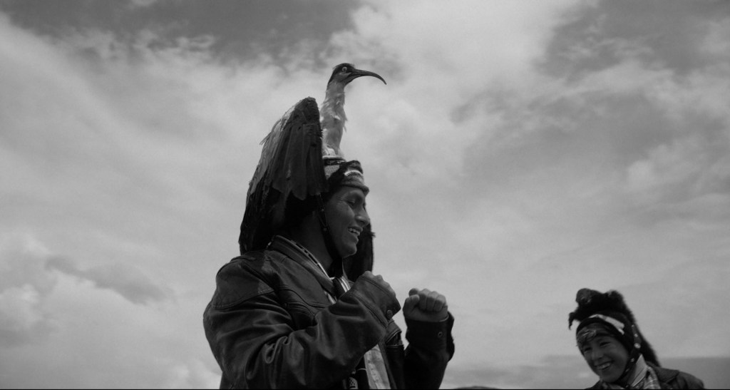 Young man in traditional Peruvian dress in the gay short film Takanakuy, streaming on Dekkoo.