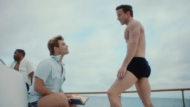 Scene from The Letter Men, a gay World War II love story streaming on Dekkoo