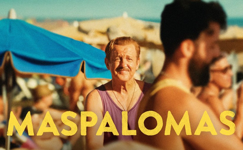 Maspalomas gay drama film featuring Vicente at a sunny beach resort, now streaming exclusively on Dekkoo