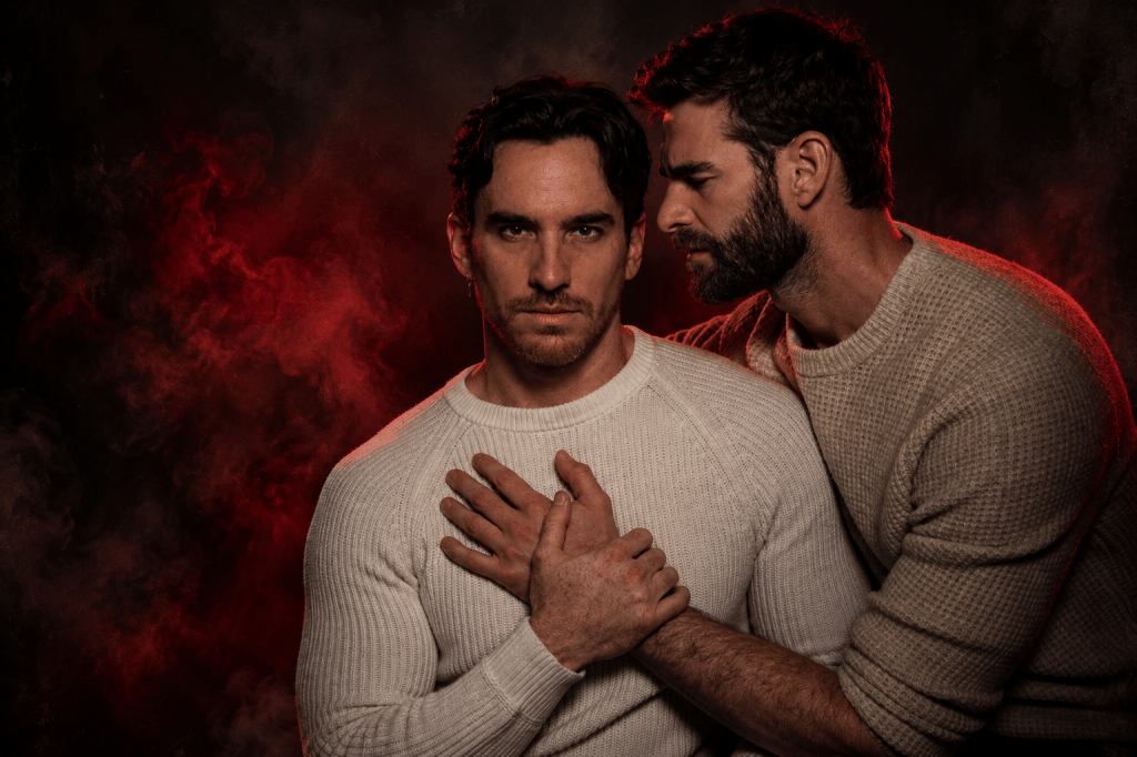 Brandon Shypkowski and Chris Salvatore star in the Dekkoo Original queer horror film Scorch Marks